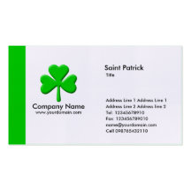 Shamrock de bord - vert modèles de cartes de visite