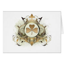 Shamrock élégant carte de vœux