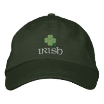 Shamrock St Patrick irlandais Chapeau Brodé