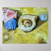 Shells op het Poster van het Strand