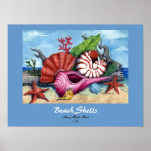 Shells van het strand Druk Posters