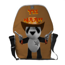 Shérif mignon de panda du bébé 3d sacoche