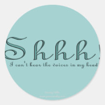 Shhh Ronde Stickers