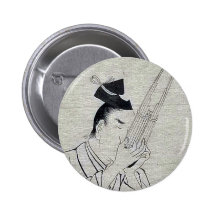 Shō (CH mus inst) - musicus van hogere weelderige  Speldbutton