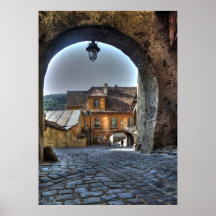 Sighisoara - ville médiévale du lieu de naissance  affiche