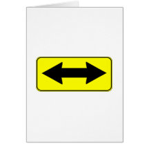 Signal de direction gauche ou bonne carte de vœux