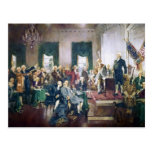 Signature de la constitution par Howard C. Christy Cartes Postales