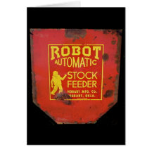 signe courant automatique de feeeder de robot carte de vœux