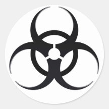 Signe de Biohazard Autocollants Ronds