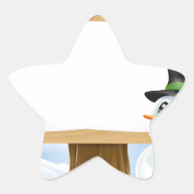 Signe de bonhomme de neige de Noël Adhésif