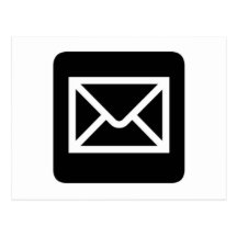 Signe de courrier carte postale