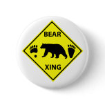 Signe de croisement d'ours avec l'ours et les voie