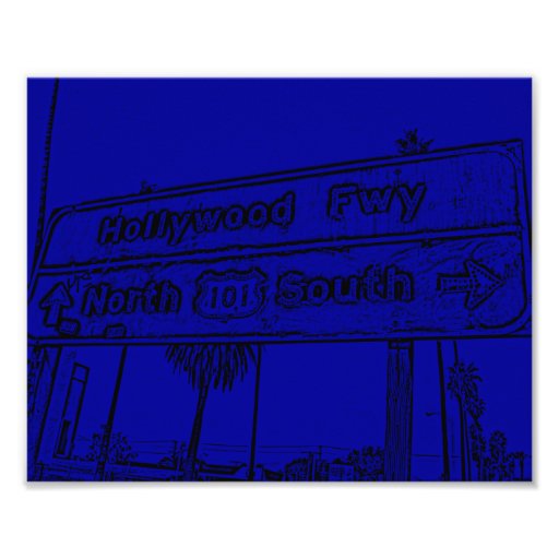 Signe de Hollywood Fwy Impressions Photographiques
