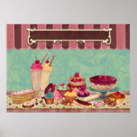 Signe de magasin de boulangerie de Patisserie de p Posters