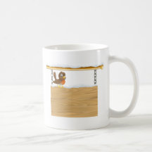 Signe de merle d'hiver tasses