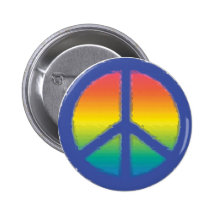 Signe de paix bleu badges avec agrafe