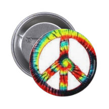signe de paix coloré badge