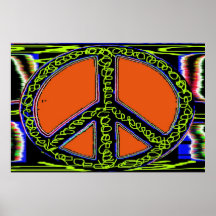 Signe de paix de gribouillis posters