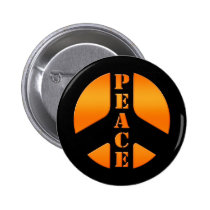 Signe de paix d'or badges publicitaires