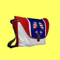 Signe de paix patriotique - sac messenger zéro sacs messenger