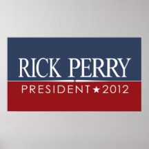Signe de rassemblement de Rick Perry Affiches