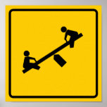 Signe de route de région de terrain de jeu