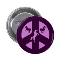 Signe et chevaux de paix badges publicitaires