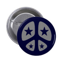 Signe et étoiles de paix badges publicitaires