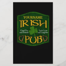 Signe irlandais personnalisé de Pub Prospectus En Couleur