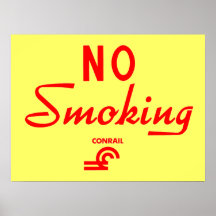 Signe non-fumeurs de Conrail Posters