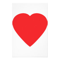 signe rouge de coeur papier à lettres
