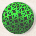 Signes de paix 3D verts Dessous De Verre