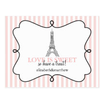 Signes roses de buffet de sucrerie de Paris Cartes Postales