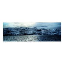 Signet bleu-foncé de nuages d'océan carte de visite