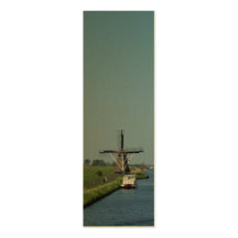 Signet néerlandais de photo de rivière de moulin à carte de visite