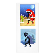 Signets de vacances de Kokopelli Double Carte Personnalisée