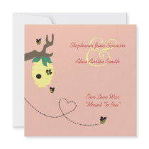 Signifié au faire-part de mariage d'abeille