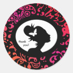 Silhouet van de Vrouw van de Vlinder van de Sticke