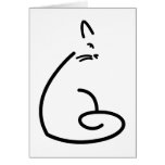 Silhouette artistique de chat carte de vœux