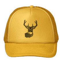 Silhouette - cerf commun de mâle de queue blanche casquettes
