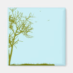 silhouette d'arbre aimants pour réfrigérateur