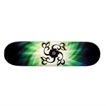 Silhouette de fleur et de vignes ; Cool Plateaux De Skateboards