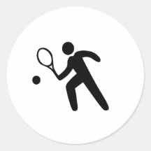 Silhouette de joueur de tennis adhésifs