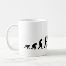 Silhouette de recyclage de cycliste de l'évolution mug à café