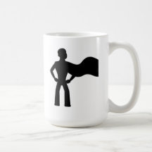 Silhouette de superhéros mugs