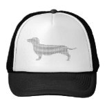 Silhouette de teckel de beaucoup casquette de camionneur