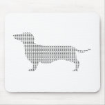 Silhouette de teckel de beaucoup tapis de souris