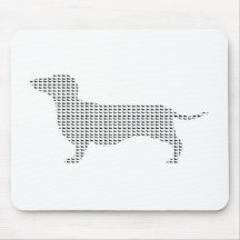 Silhouette de teckel de beaucoup tapis de souris