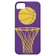 silhouette Lakers de basket-ball de l'iPhone 5 pou Étuis iPhone 5