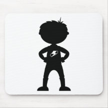 Silhouette Mousepad de super héros Tapis De Souris
